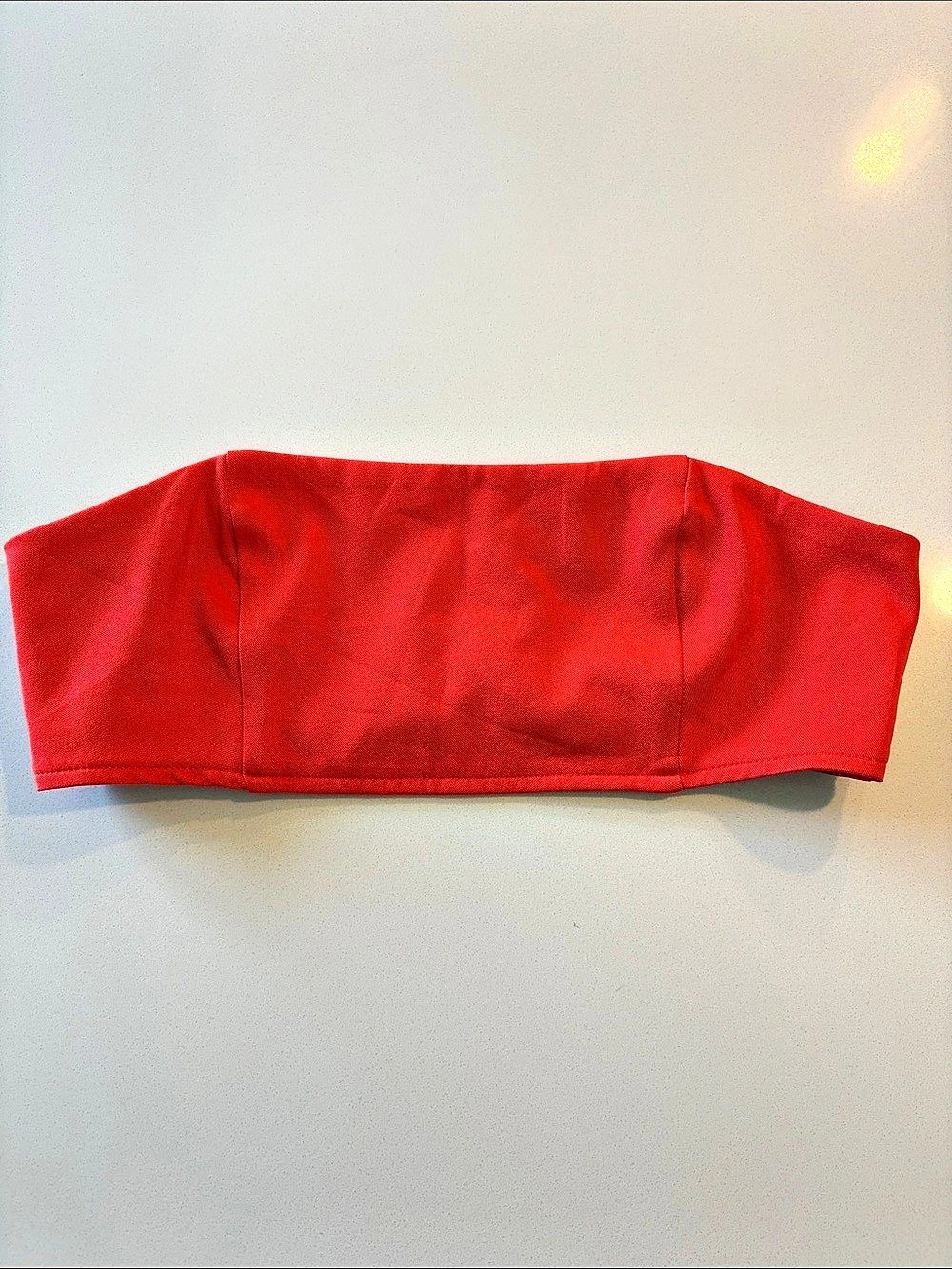Princess Polly Red Back Zipper Bandeau Size XS
